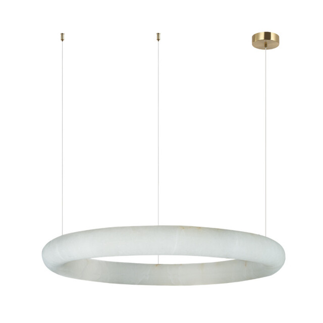 Mandra 64cm Pendant Ceiling Light Brass-Natural Alabaster LED 3000K Dimmable - image 1