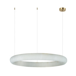Mandra 64cm Pendant Ceiling Light Brass-Natural Alabaster LED 3000K Dimmable - thumbnail 1