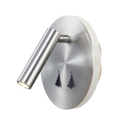 Fusion Wall + Reading Light, 6W + 3W LED, 3000K, 620lm Total, Individually Switched, Satin Nickel