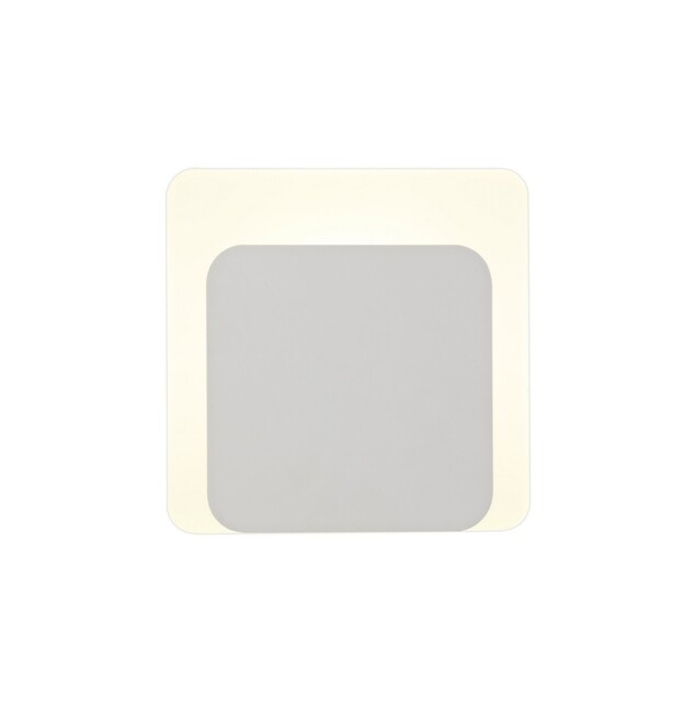 Altona Magnetic Base Wall Lamp, 12W LED 3000K 498lm, 15, 19cm Square Bottom Offset, Sand White, Acrylic Frosted Diffuser - image 1
