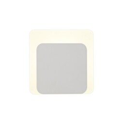 Altona Magnetic Base Wall Lamp, 12W LED 3000K 498lm, 15, 19cm Square Bottom Offset, Sand White, Acrylic Frosted Diffuser
