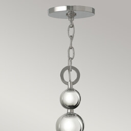 Zelda 8 Light Multi Arm Chandelier Polished Nickel Finish, E27 - thumbnail 2