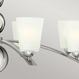 Zelda 8 Light Multi Arm Chandelier Polished Nickel Finish, E27 - thumbnail 5