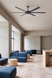 Rotterdam XL 200cm Ceiling Fan Matt Black - 6 Blade - thumbnail 2