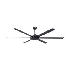 Rotterdam XL 200cm Ceiling Fan Matt Black - 6 Blade - thumbnail 1