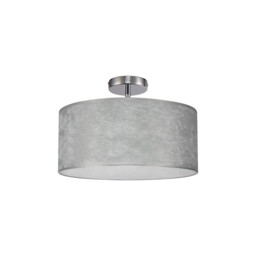 Baymont Polished Chrome 3 Light E27 Drop Flush With 40cm x 18cm Silver Leaf Shade - thumbnail 3