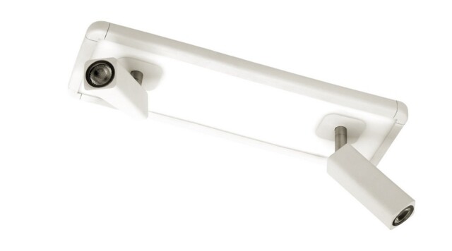 Ibiza Spotlight 2 Head with Backlit Light 2x5W+10W LED White, 1500lm, 4000K - image 1