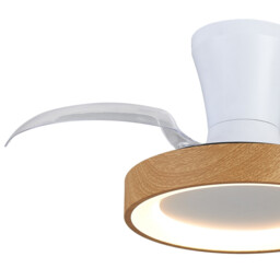 Niseko Fan XS 33cm 25W LED Dimmable Ceiling Light With 25W DC Fan, 2700-5000K Remote Control, 2500lm, Wood/White - thumbnail 5