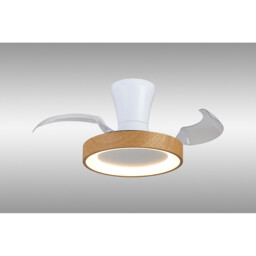 Niseko Fan XS 33cm 25W LED Dimmable Ceiling Light With 25W DC Fan, 2700-5000K Remote Control, 2500lm, Wood/White - thumbnail 2