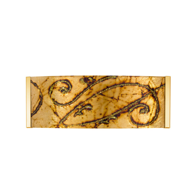 Emozione Glass Flush Wall Lamp 2 Light 24 Carat Gold - image 1