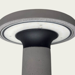Zambelis Outdoor Bollard Natural Concrete-Sandy Black LED 3000K IP65 - thumbnail 3