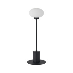 Addie Table Lamp, 1 Globe Light G9, Satin Black/Opal Glass - thumbnail 5