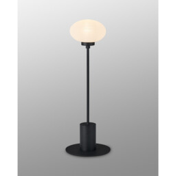 Addie Table Lamp, 1 Globe Light G9, Satin Black/Opal Glass - thumbnail 2