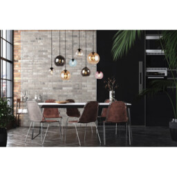 Mardi Gras 8 Light Bar Pendant Matt Black, Multi Colour Glass Shades - thumbnail 2