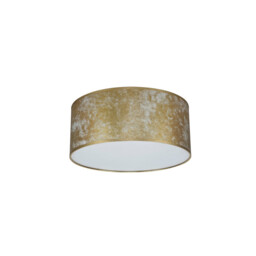 Baymont White 5 Light E27 Universal Flush Ceiling Fixture With 50cm x 20cm Gold Leaf With White Lining Shade - thumbnail 5