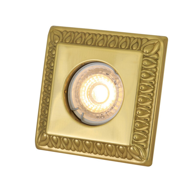 Vaduz Decorative Recessed Spot Light, Satin Brass