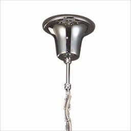 Acanto Pendant Round 9 Light E14, Polished Chrome With Black Shades - thumbnail 5