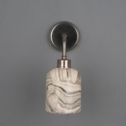Osier Wall Light Marbled, Antique Silver - thumbnail 2