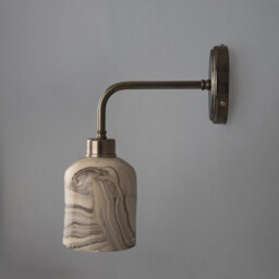 Osier Wall Light Marbled, Antique Silver - thumbnail 3