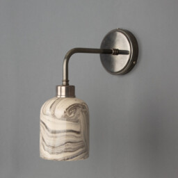 Osier Wall Light Marbled, Antique Silver - thumbnail 1