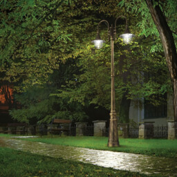 Cima  2 Light Outdoor Post Lantern Brass IP43, E27 - thumbnail 2