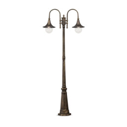 Cima  2 Light Outdoor Post Lantern Brass IP43, E27 - thumbnail 1