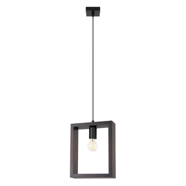 Aries Square Pendant Ceiling Light Wenge - image 1