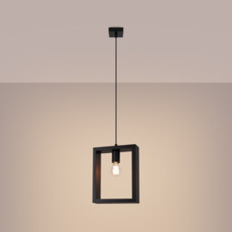 Aries Square Pendant Ceiling Light Wenge - thumbnail 2