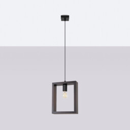 Aries Square Pendant Ceiling Light Wenge - thumbnail 3