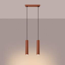 Lagos Loft Bar Pendant 2 Light Red Ochre - thumbnail 3