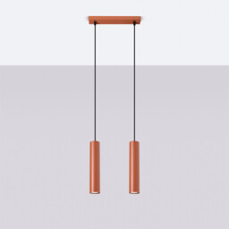 Lagos Loft Bar Pendant 2 Light Red Ochre - thumbnail 2