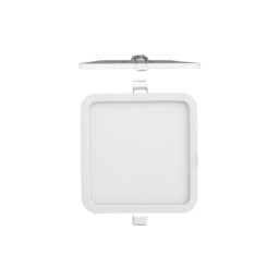 Saona 17.5cm Square Recessed Ultra Slim Downlight, 18W LED 4000K, 1620lm, Matt White, Driver Included, 3yrs Warranty - thumbnail 1