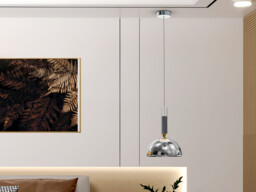 Charlize Dome Pendant Ceiling Light Silver LED 3000K