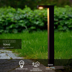 Texas Modern 60cm Bollard Light Outdoor - LED - 1x7W 3000K - IP54 - Anthracite - thumbnail 2
