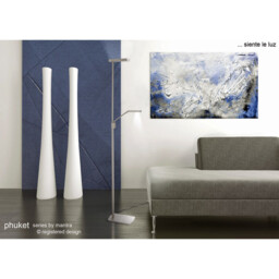 Phuket Floor Lamp 2 Light 21W Down 7W Up LED 3000K, 3000lm, Touch Dimmer, Satin Nickel, 3yrs Warranty - thumbnail 3
