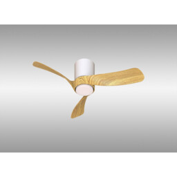 Nemo XS 72cm 18W LED Dimmable Ceiling Light With 26W DC Fan, 2700-5000K Remote Control, 2800lm, White/Wood - thumbnail 2