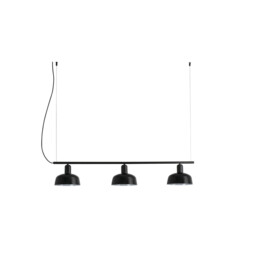 Tatawin Lineal Small Black Lineal Dome Pendant Lamp - thumbnail 1