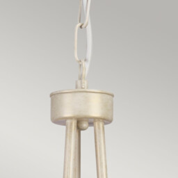Olivia Chandelier 3 Light Ivory, Gold Finish, E14 - thumbnail 2