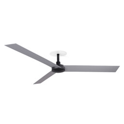 Cruiser Recessed 160cm Ceiling Fan Matt Black, Aluminium Blades