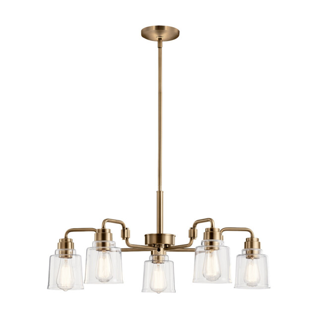 Kichler Aivian Multi Arm Pendant Ceiling Light Weathered Brass - image 1