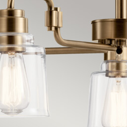 Kichler Aivian Multi Arm Pendant Ceiling Light Weathered Brass - thumbnail 2