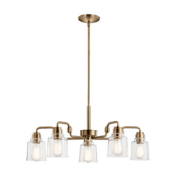 Kichler Aivian Multi Arm Pendant Ceiling Light Weathered Brass