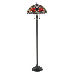 Larissa 2 Light Floor Lamp Vintage Bronze, E27 - thumbnail 1