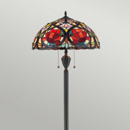 Larissa 2 Light Floor Lamp Vintage Bronze, E27 - thumbnail 2