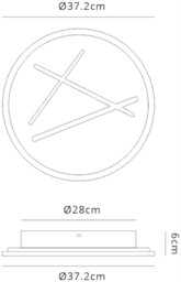 Kenzo Ceiling 37cm Round, 30W LED, 4000K, 2100lm, Sand White - thumbnail 2
