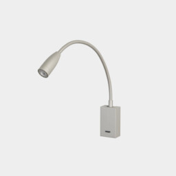 Bed Rectangular LED Reading Light Adjustable Arm Satin Nickel IP20 2.2W 3000K