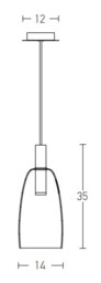 Gazi 35cm Dome Pendant Ceiling Light Black Matt - Smoked Grey LED 3000K - thumbnail 3