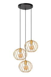 Danza Classic Cluster Pendant Light - Ø 50cm - 3xE27 - Matt Gold, Brass - thumbnail 2