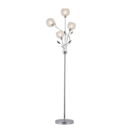 Elm Floor Lamp, 4 Light G9, Polished Chrome/Clear Glass - thumbnail 1