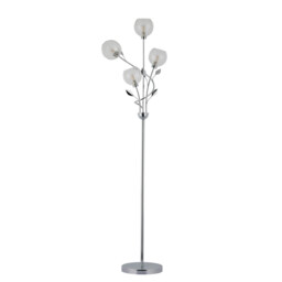 Elm Floor Lamp, 4 Light G9, Polished Chrome/Clear Glass - thumbnail 3